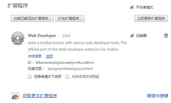 web developer插件下载